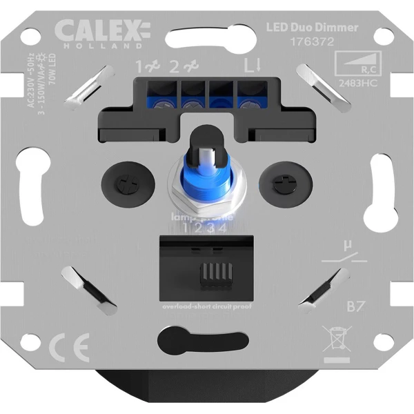 Calex LED Wanddimmer - Inbouw Dimmer - Fase afsnijding - Universeel