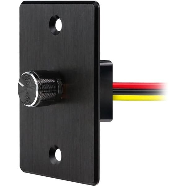 Dimmer Schakelaar Hoge Side PWM Dimmer Rotary 6A voor Boot Camper - LED-licht Strip Aluminium Zwart