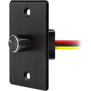 Dimmer Schakelaar Hoge Side PWM Dimmer Rotary 6A voor Boot Camper Van - Truck Car - Dimbaar LED-licht - Enkele Kleur Strip Licht - Aluminium Plaat Zwart