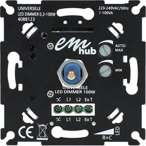 EMhub universele LED dimmer 0.3- 100W (4088123)