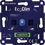 EcoDim - LED Dimmer - ECO-DIM.04 - Fase Afsnijding RC - Inbouw - Enkel Knop - 0-150W