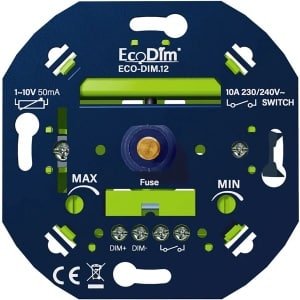 EcoDim - LED Dimmer - ECO-DIM.12 - Inbouw - Enkel Knop - 1-10V (50mA)