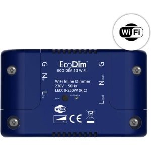 EcoDim WiFi led linline dimmer, ECO-DIM.13 WiFi, Min & Max instelbaar, plaatsing boven het plafond, 250W LED