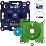 EcoDim Z-Wave led dimmer, ECO-DIM.07 Z-Wave, druk/draai, inbouw, Touchlink, 0-250W LED, voor Niko