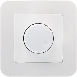 LED Dimmer - 230V - Inbouw Enkel Knop - 1-300W - Incl. Afdekraam - Wit