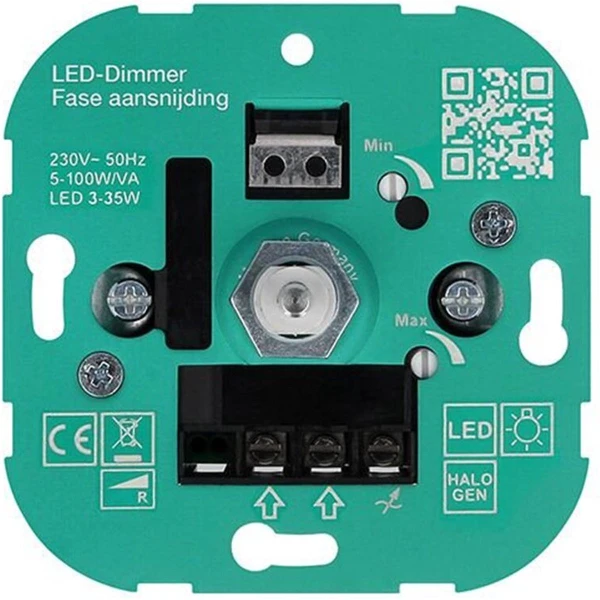 LED Dimmer Inbouw (T37) - 3-35W - 230V - Fase aansnijding