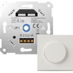 LED Dimmer universeel + Wit afdekraam - Dimmer Duo Trailing - 400W - Fase afsnijding en fase aansnijding