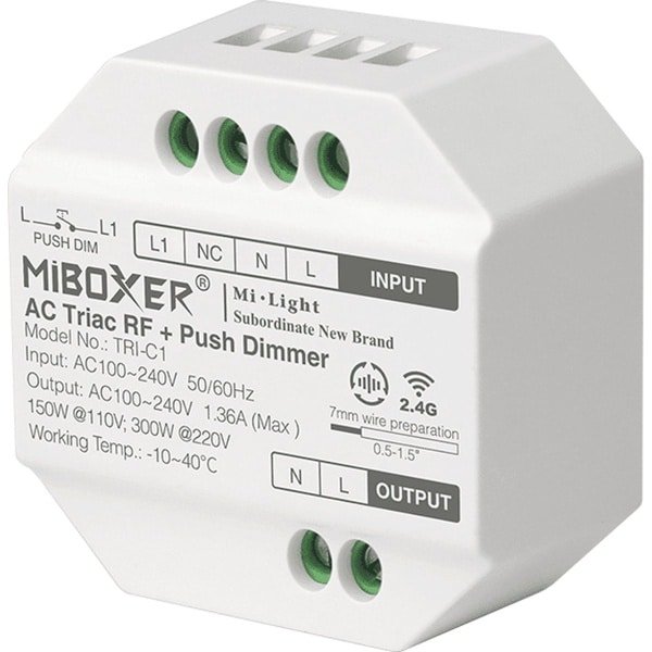 Mi-Light | Triac draadloze LED dimmer | 300W | Fase afsnijding