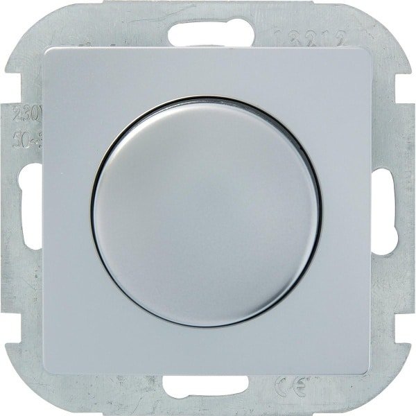 PLIEGER dimmer | serie Luna | 230V halogeen- en gloeilampen | 50 - 300 watt | druk aan/uit | aluminium