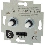 Q-Link dimmer - inbouw - los element - duodimmer - universeel - LED 6-50W - 2 x 150w