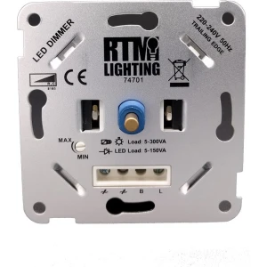 RTM Lighting LED Dimmer - universele LED dimmer- 5-100W LED- Trailing Edge- 220-240V