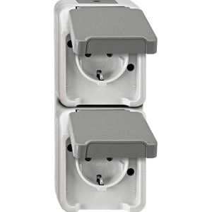 Schneider Electric Merten AQUASTAR Wandstopcontact (WCD schakelmateriaal) - MTN2329-8029 - E35BF