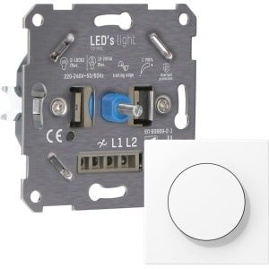 Universele LED Dimmer 2-250W - Geschikt voor alle dimbare lampen - Wit