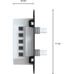 Universele LED duo dimmer | 2x200W | Fase af- en aansnijding