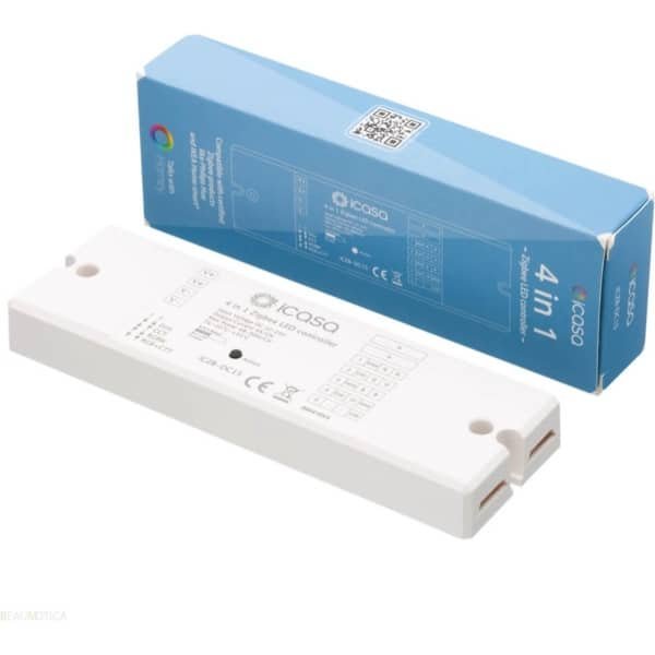 icasa 4 in 1 Zigbee 3.0 LED controller | Dimmer | 12-24V |Dim, CCT, RGB, RGBW, RGBWW | Compatible met Zigbee 3.0 Gateway