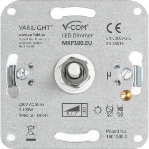 LED Inbouw Dimmer 2-weg draaibaar 0 - 100W - Inbouw - Past onder frontplaten van Bush-Jäger - Jung - Gira - Berker - Geen Flikkering bij laagste stand - 10 Jaar Garantie